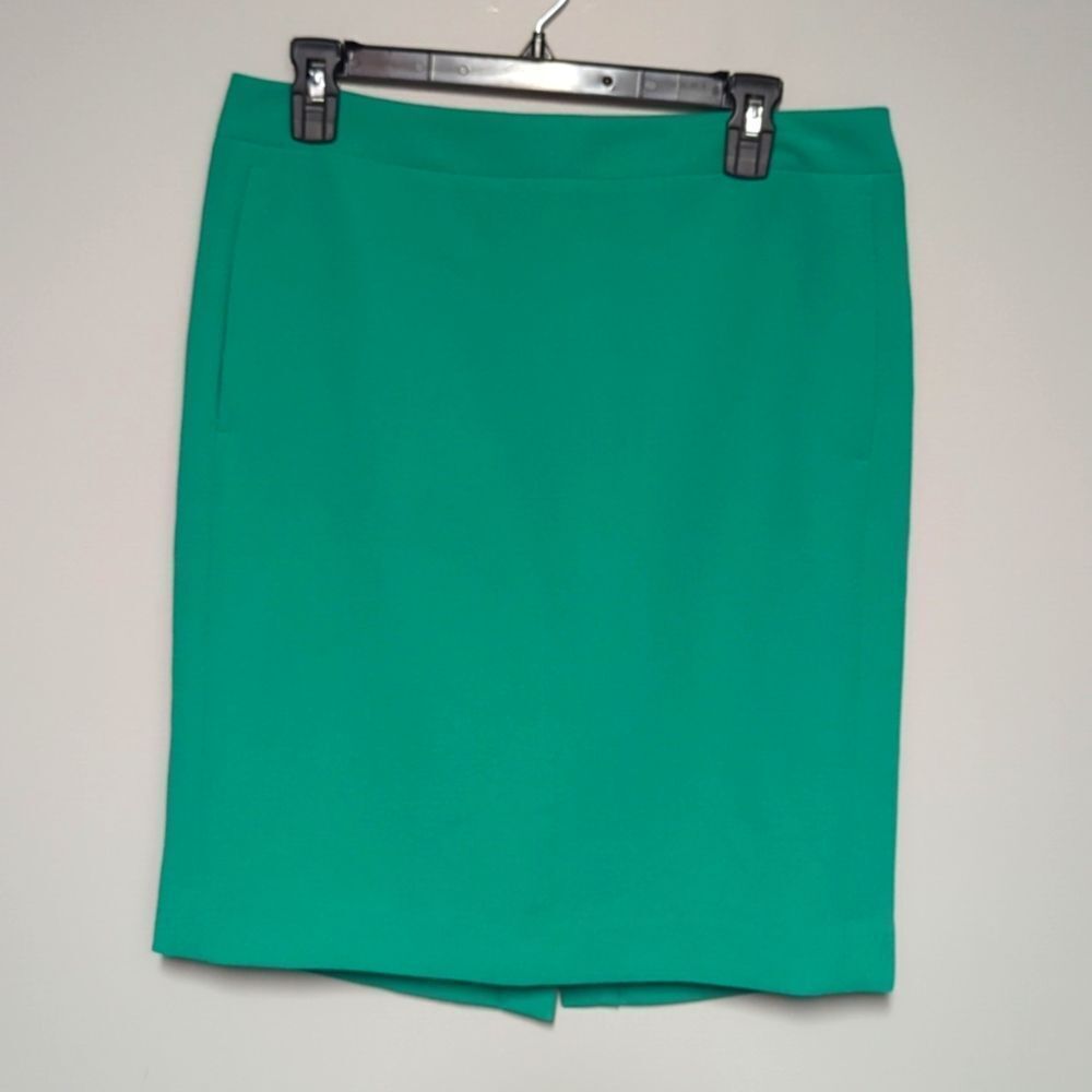 J Crew Green Pencil Skirt